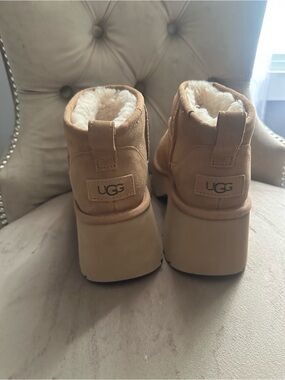 UGG mini platform heeled boots